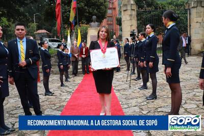 La Gestora Social de Sopó, recibe el reconocimiento de Orden al Mérito Social Colombiano Antonia Santos