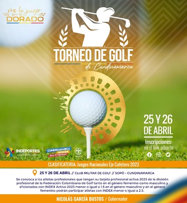Sopó será sede del Torneo de Golf Clasificatorio a Juegos Nacionales Eje Cafetero 2023
