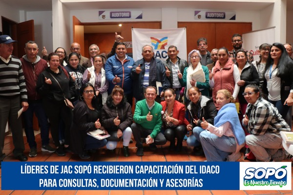 Líderes de JAC Sopó, recibieron capacitación en el sistema de información del Instituto Departamental de Acción Comunal de Cundinamarca IDACO